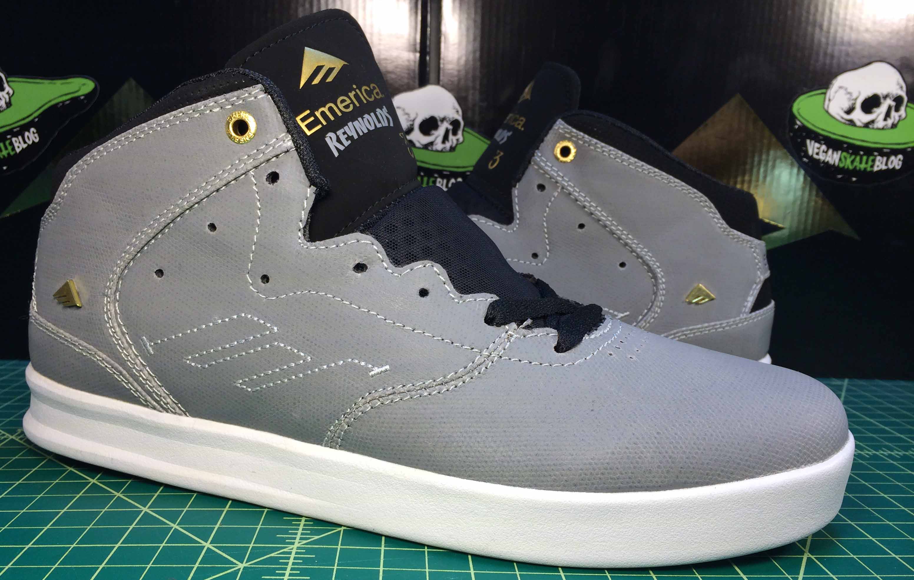 Emerica The Reynolds Vegan Skateboard Shoe Mid-Top Synthetic PU Coated Canvas