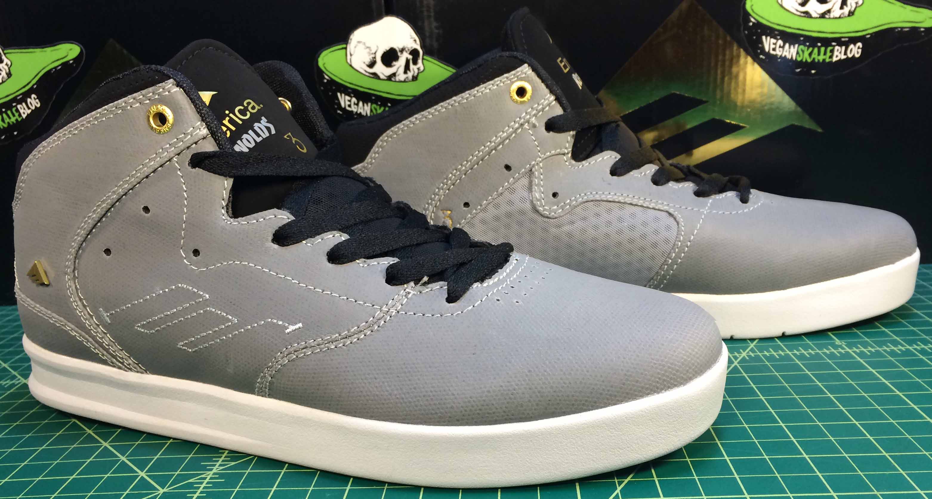 Emerica The Reynolds Vegan Skateboard Shoe Mid-Top Synthetic PU Coated Canvas